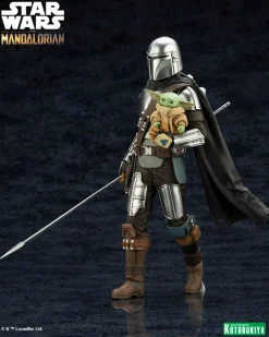 Kotobukiya ARTFX+ Mandalorian - Mandalorian & Grogu with Beskar Spear - 1/10 Clearance