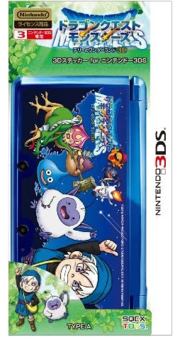 Square Enix Dragon Quest Monsters Terry no Wonderland 3D Sticker for Nintendo 3DS [Type A] New