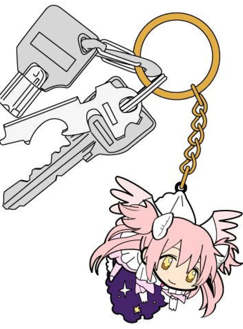 Cospa Gekijouban Mahou Shoujo Madoka&Magica: Hangyaku no Monogatari - Ultimate Madoka - Tsumamare - Keyholder - Rubber Keychain Discount
