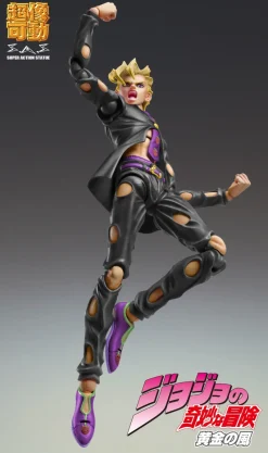 Discount Medicos Entertainment Jojo no Kimyou na Bouken - Ougon no Kaze - Pannacotta Fugo - Super Action Statue - Ver. Black - 2024 Re-release