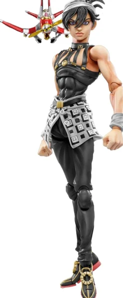 Medicos Entertainment Jojo no Kimyou na Bouken - Ougon no Kaze - Aerosmith - Clash - Formaggio - Narancia Ghirga - Super Action Statue - Ver. Black
