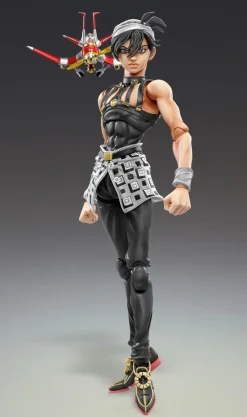 Medicos Entertainment Jojo no Kimyou na Bouken - Ougon no Kaze - Aerosmith - Clash - Formaggio - Narancia Ghirga - Super Action Statue - Ver. Black