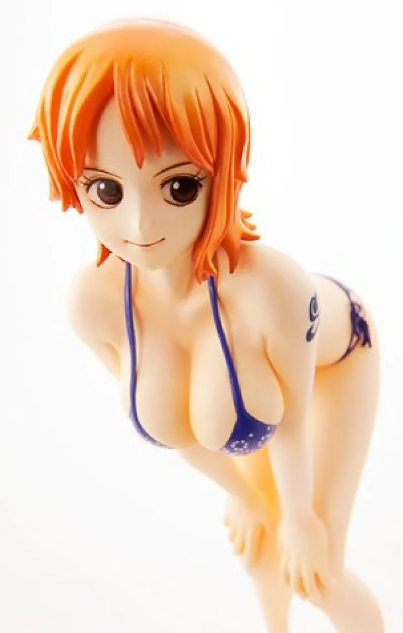 New MegaHouse One Piece - Nami - Portrait Of Pirates Limited Edition - Excellent Model - 1/8 - Swimsuit Blue