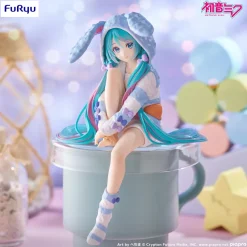 FuRyu Piapro Characters - Hatsune Miku - Noodle Stopper Figure - Usamimi Pajama, Blue Ver. Best