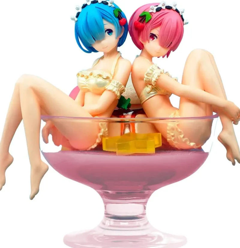 New Bandai Spirits Re:Zero kara Hajimeru Isekai Seikatsu - Ram - Rem - Ichiban Kuji Re:Zero kara Hajimeru Isekai Seikatsu - Amaai Haru ga kita! Dore kara taberu? - Pudding à la Mode