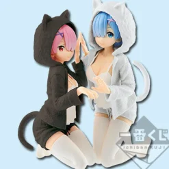 Banpresto Re:Zero kara Hajimeru Isekai Seikatsu - Ram - Rem - Ichiban Kuji - Ichiban Kuji Re:Zero kara Hajimeru Isekai Seikatsu - Itsu demo Anata to Isshodayo - Nyanko Mode, Last One ver. Clearance