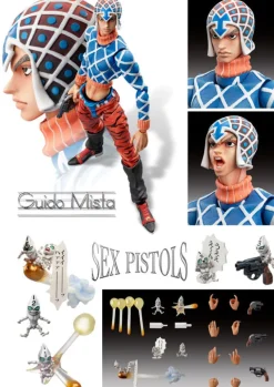 Online Medicos Entertainment Super Action Statue - JoJo's Bizarre Adventure Part.V #34 Guido Mista and Sex Pistols