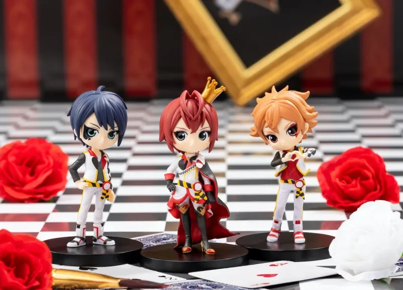 Outlet Bandai Spirits Twisted Wonderland - Riddle Rosehearts - Deuce Spade - Ace Trappola - Disney Twisted Wonderland Q Posket Petit vol.1 - Set of 3 Figures