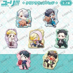 KADOKAWA Yuri!!! on Ice - Clear Clip Badge - Set Clearance